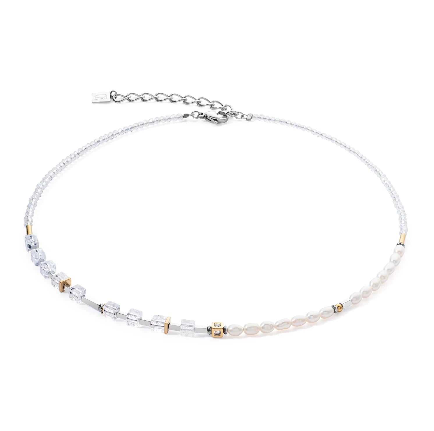 COEUR DE LION - Halskette Princess Fusion Pearls Edelstahl Bicolor