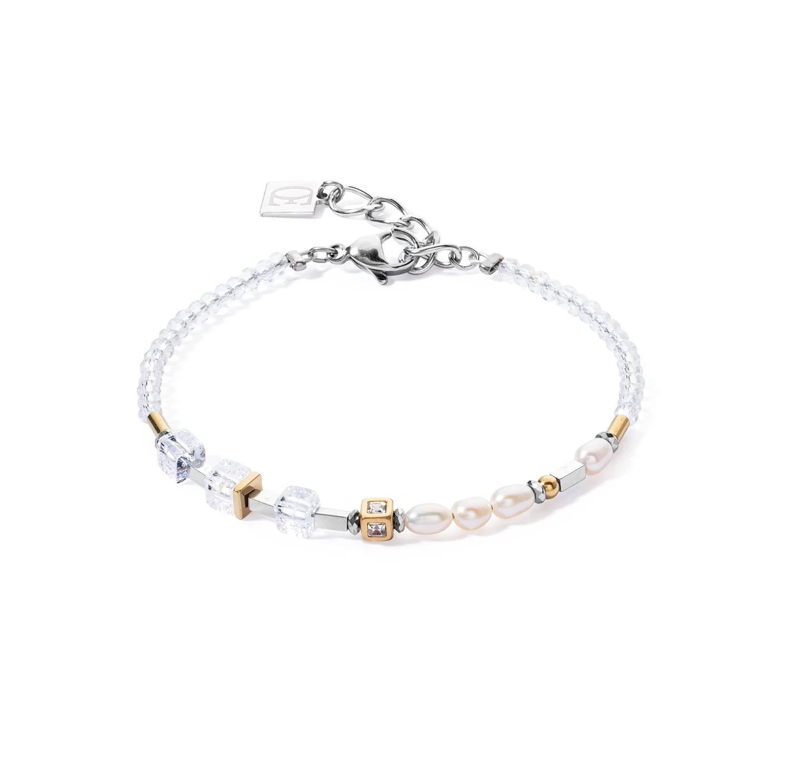 COEUR DE LION - Armkette Princess Fusion Pearls Edelstahl Bicolor