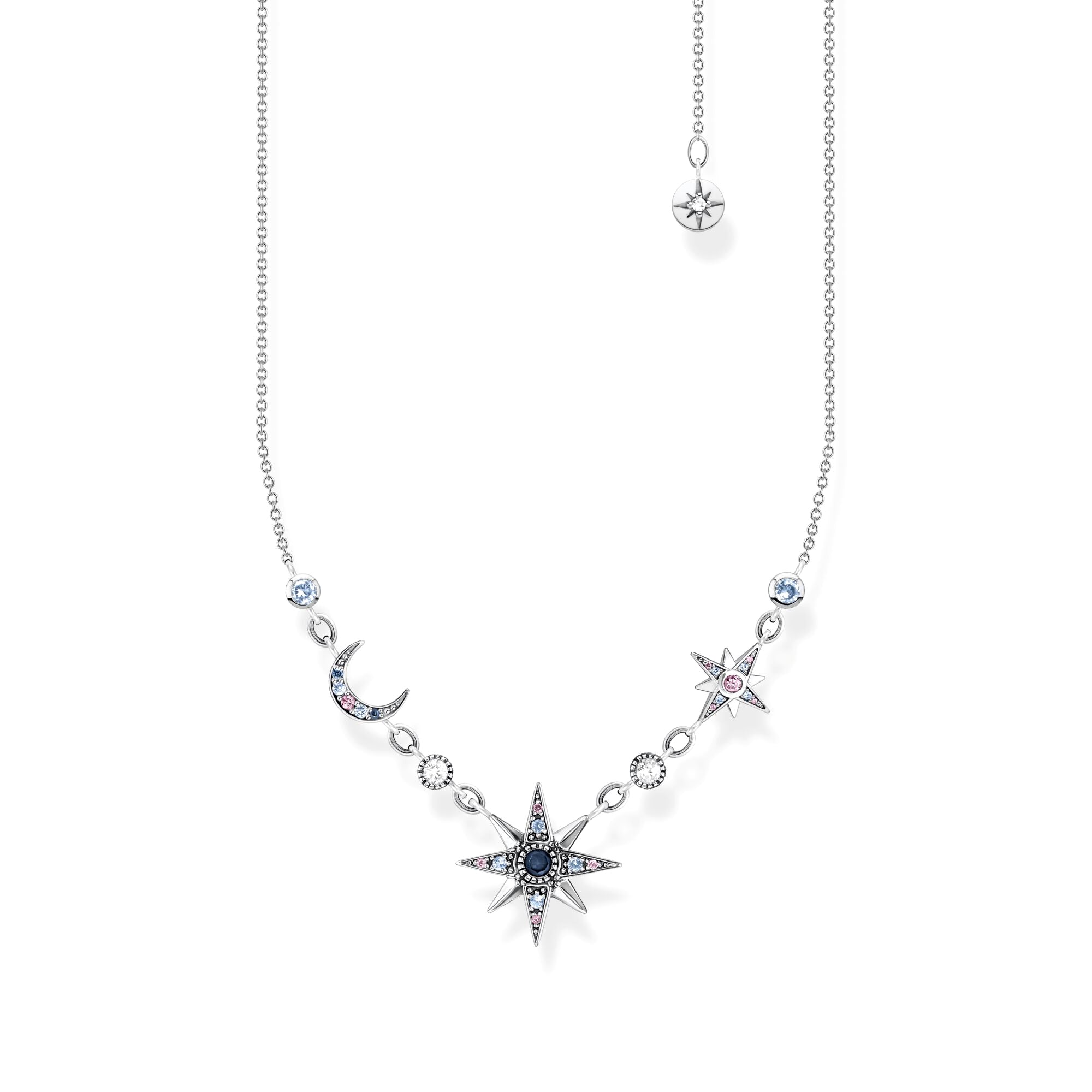 THOMAS SABO - Halskette Royalty Stern & Mond in Silber