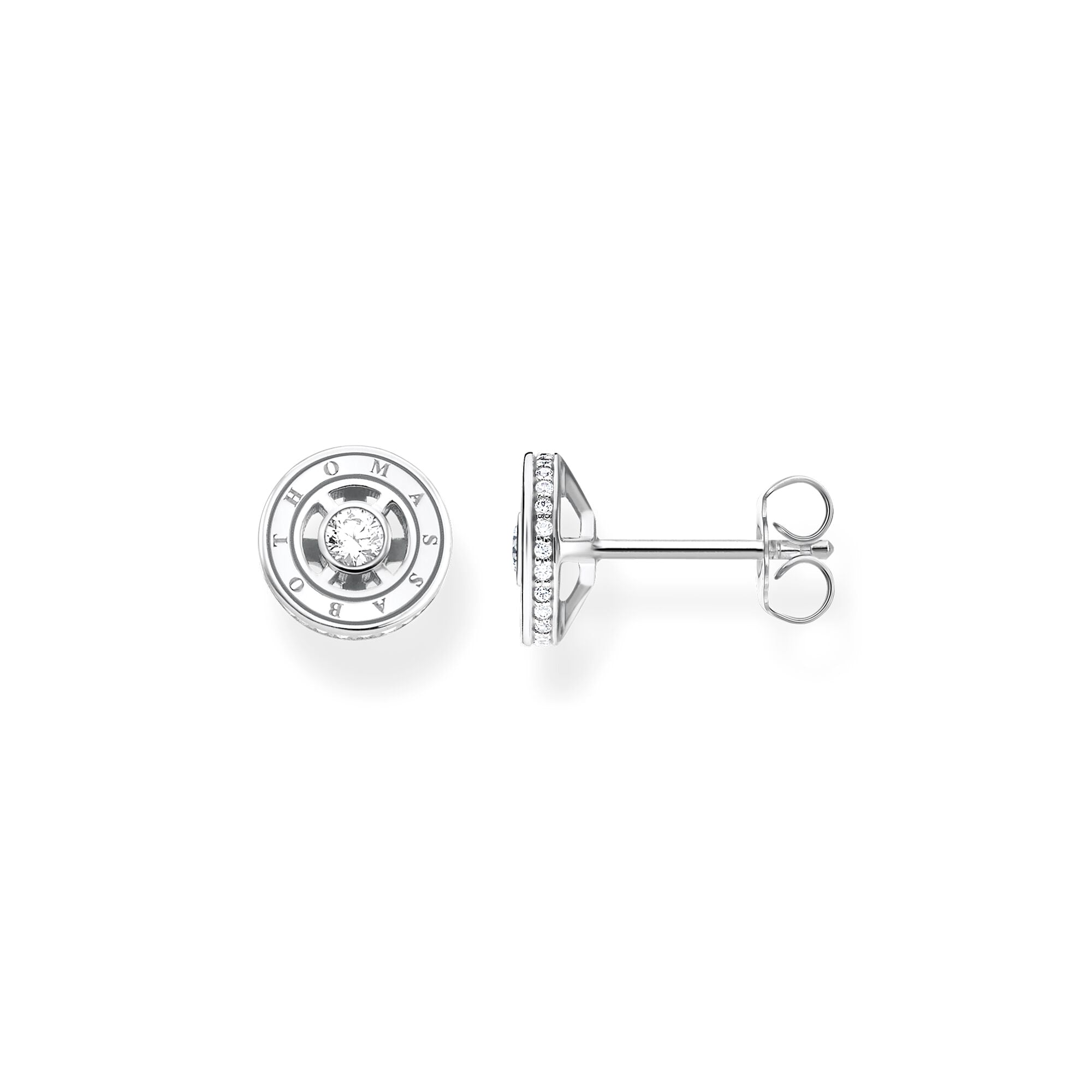 THOMAS SABO - Ohrstecker mit weißen Steinen Silber