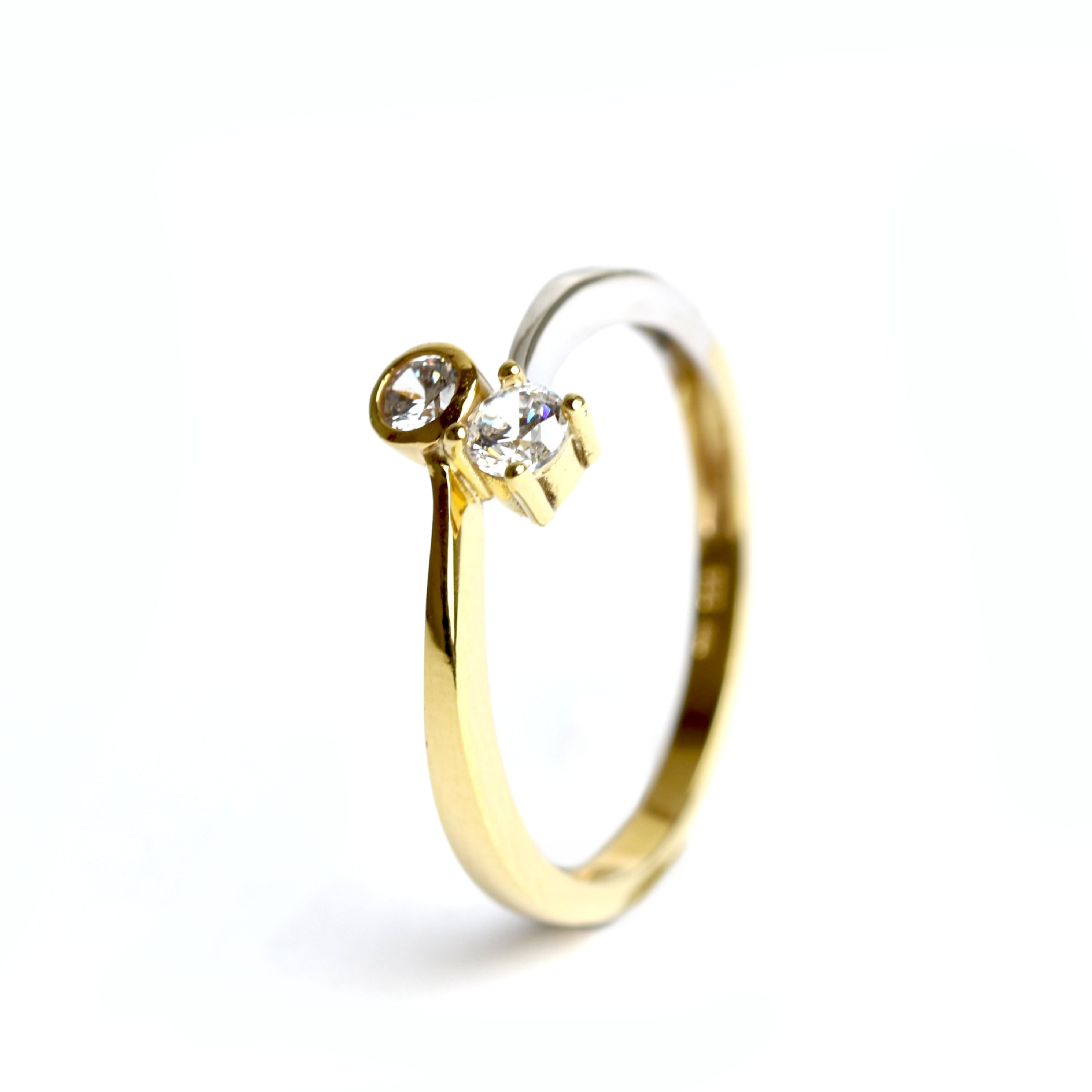 WILHELM MÜLLER - Ring in Bicolor Gold mit Zirkonia