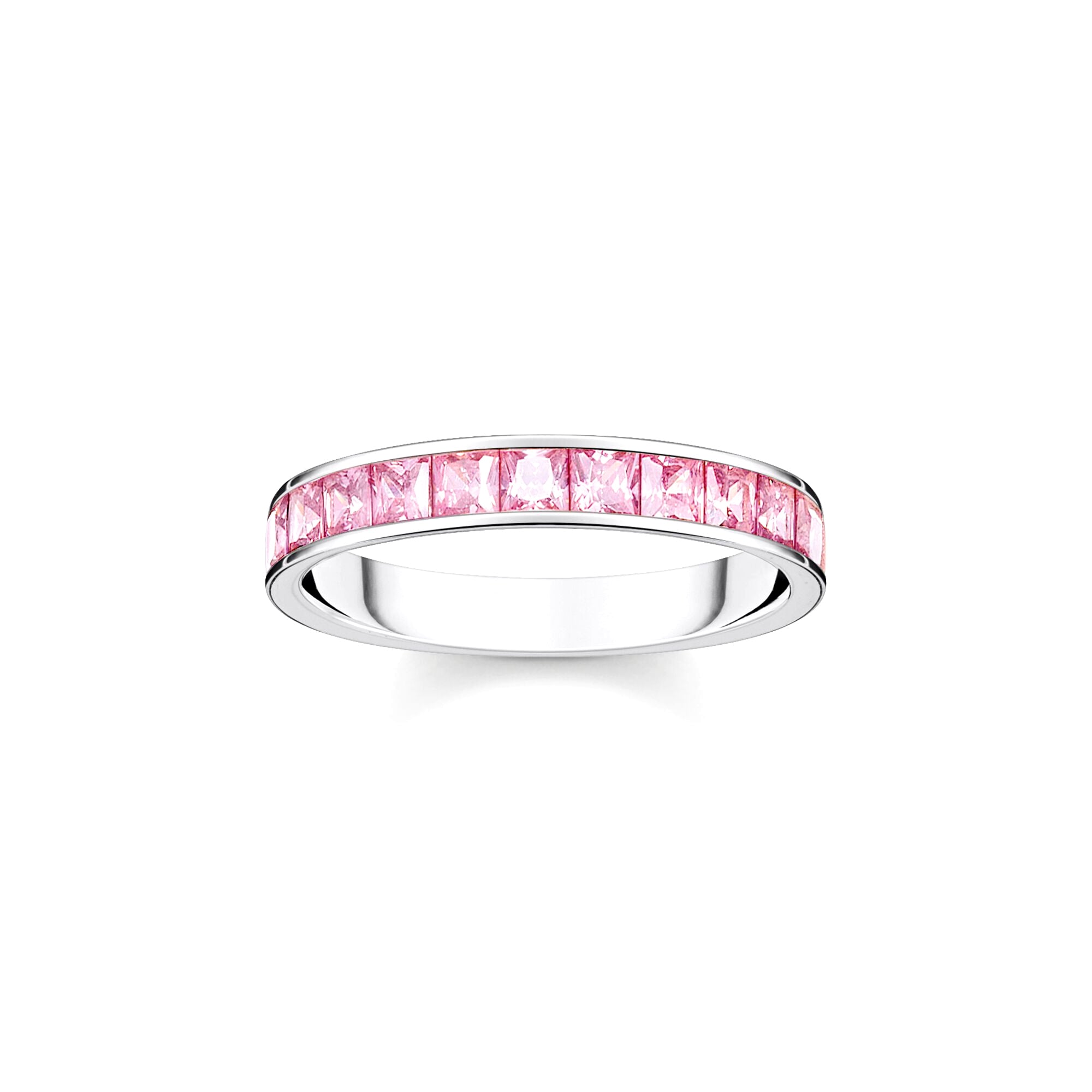 THOMAS SABO - Ring mit pinken Steinen Pavé Silber