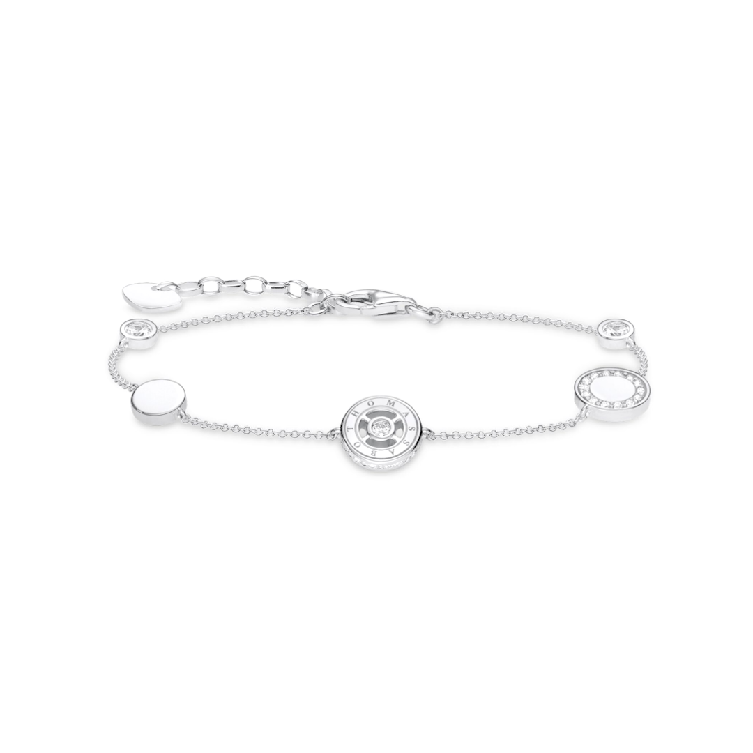 THOMAS SABO - Armband Kreise mit weißen Steinen Silber